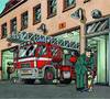 Vor der Feuerwehrwache